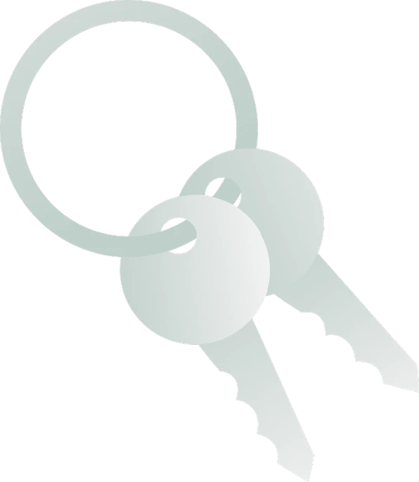 a couple of keys sitting on top of each other, a digital rendering, by Robert Childress, pixabay, on a flat color black background, circular, kyoto animation key, transparent background