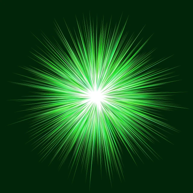 a green burst of light on a black background, a stipple, sharp focus vector centered, power bright neon energy, head of green hedgehog, star sharpness