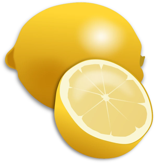 a lemon cut in half on a white background, an illustration of, by Josetsu, blonde, movie clip, highly no detailed, link