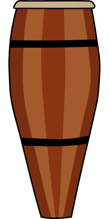 a wooden drum on a white background, inspired by Nyuju Stumpy Brown, cel-shaded:17, tail, background image, colombian