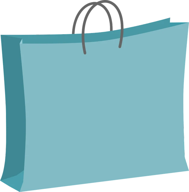 a blue shopping bag, a screenshot, inspired by Masamitsu Ōta, pixabay, sōsaku hanga, full colored, simple cartoon, light-blue steel-plate, 4k high res