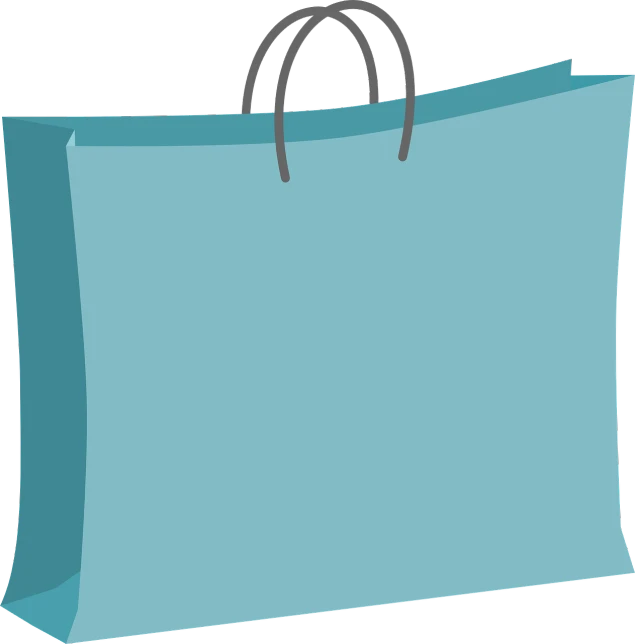 a blue shopping bag, a screenshot, inspired by Masamitsu Ōta, pixabay, sōsaku hanga, full colored, simple cartoon, light-blue steel-plate, 4k high res