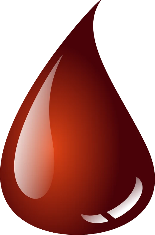 a drop of blood on a white background, pixabay, hurufiyya, no gradients, brown:-2, gradient dark red, aorta