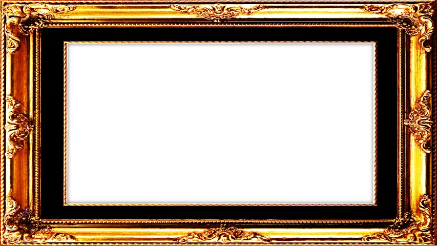 a gold frame with a black background, a minimalist painting, flickr, iphone screenshot, ( ( dithered ) ), hd screenshot, neoclassic