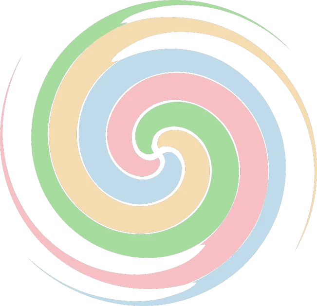 a colorful swirl on a white background, inspired by Shūbun Tenshō, light color, simple illustration, full color scheme, lollipop