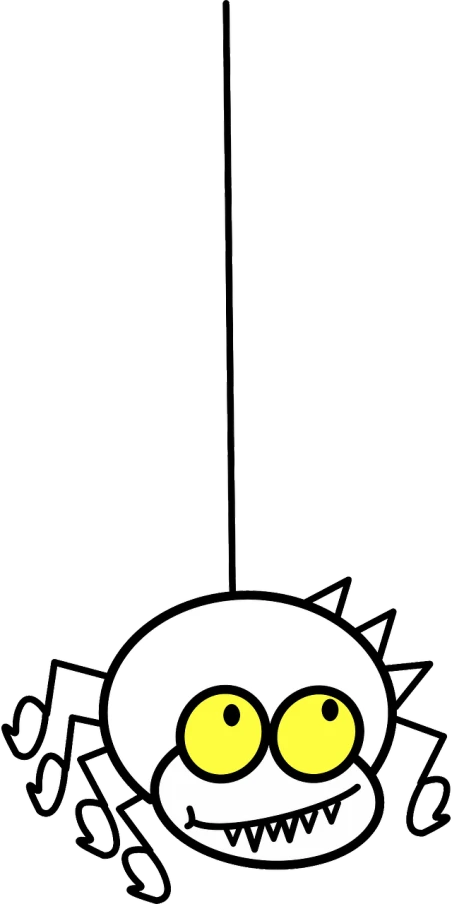 a spider hanging from a string with yellow eyes, a raytraced image, inspired by Inshō Dōmoto, deviantart, suprematism, amoled wallpaper, moon behind, black line art, overhead sun