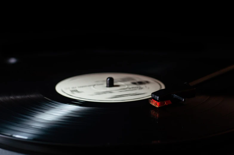 a vinyl record sitting on top of a table, by Adam Chmielowski, pixabay, on deep black velvet, high res photo, focus on the musicians, stock photo