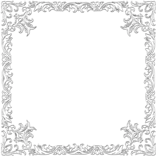 an ornate frame on a white background, lineart, by Svetlin Velinov, trending on pixabay, arabesque, fine foliage lace, simple ceiling, faded parchment, ( ( dithered ) )