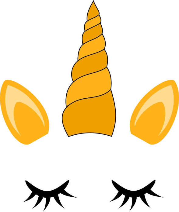 a close up of a unicorn's ears on a black background, inspired by Shūbun Tenshō, pixabay, incoherents, cartoonish vector style, king ghidorah, yellow - orange eyes, anthropomorphic silhouette