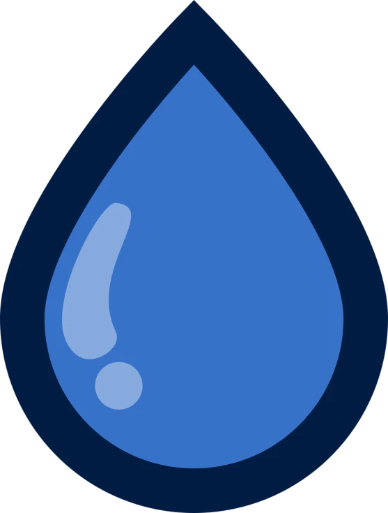 a blue water drop on a black background, concept art, by Robbie Trevino, hurufiyya, flat color, discord profile picture, floods, information
