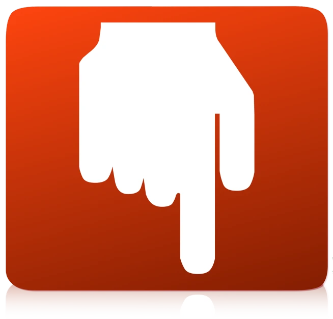 a close up of a person's finger on a button, a screenshot, by Andrei Kolkoutine, pixabay, threatening pose, no gradients, red only, youtube video screenshot