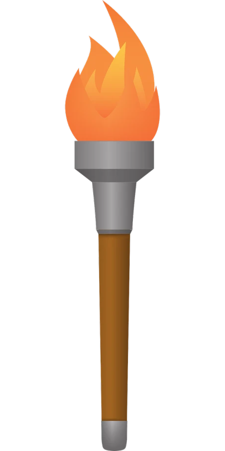 a burning torch on a black background, reddit, digital art, streetlamps with orange light, clipart, rpg item, single long stick