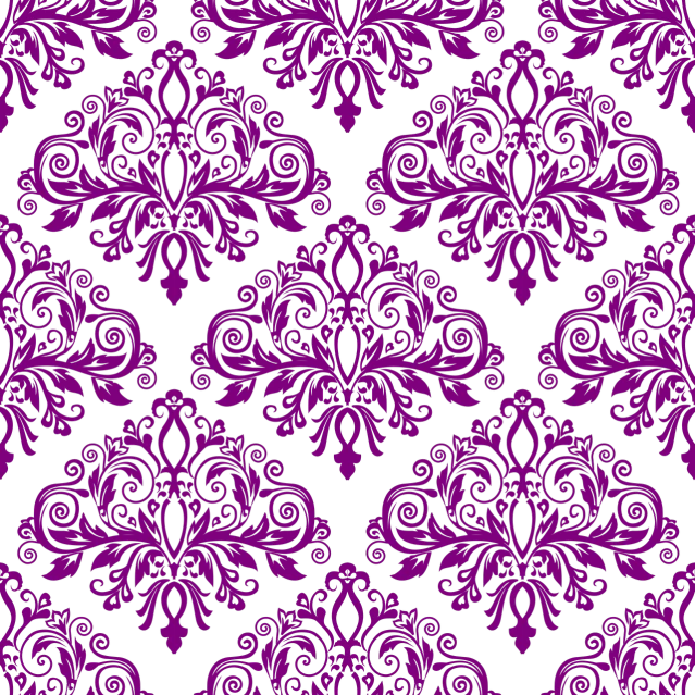 a purple and black floral pattern on a black background, baroque, victorian lace, ornate decorative background, pink background, lime and violet