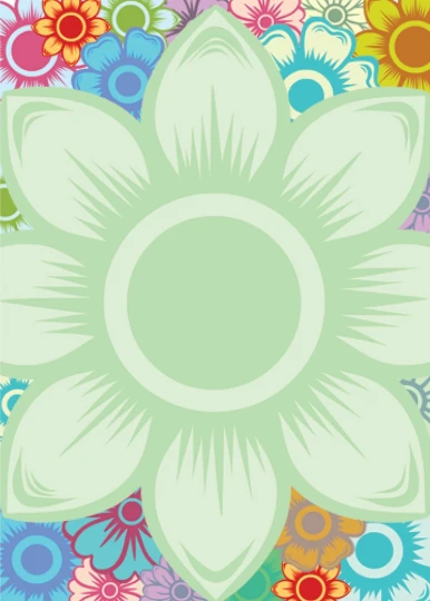 a close up of a flower on a colorful background, vector art, inspired by Murakami, arts and crafts movement, seafoam green, in the sun, dreamcore, facing front