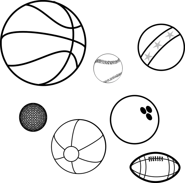 a couple of balls that are flying in the air, lineart, inspired by Ion Andreescu, pixabay, digital art, baseball, three moons, dark negative space, rule of threes