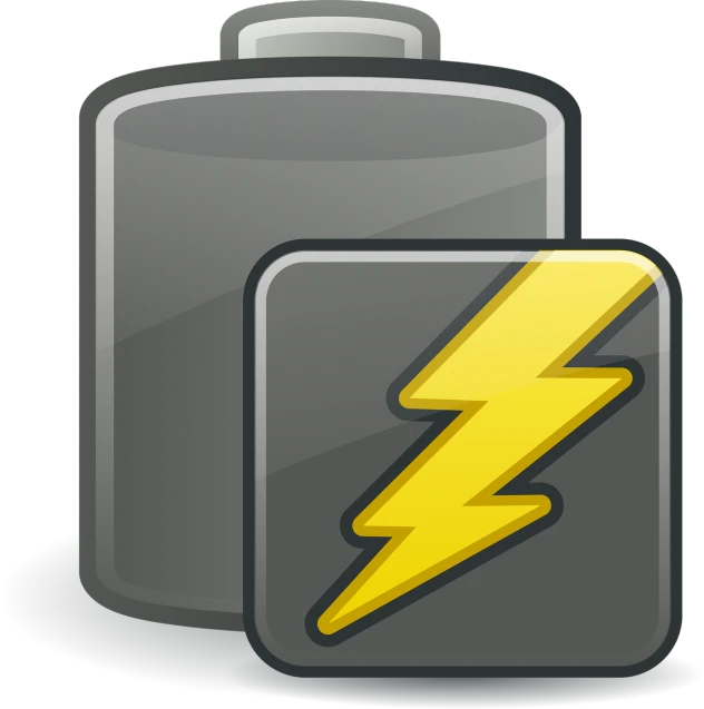 a battery with a yellow lightning on it, digital art, clipart icon, platforms, menacing!!!, high - res