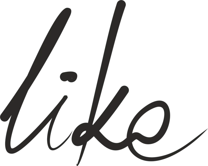 a black and white logo with the words like, by Ilka Gedő, flickr, like, signatures, liflike, pikes