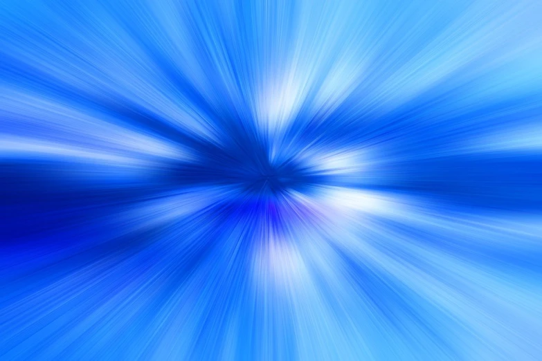 a blurry image of a blue background, a stock photo, by Hiromitsu Takahashi, light and space, dramatic zoom, radial color dispersion, camera glare in oil style, speed lines