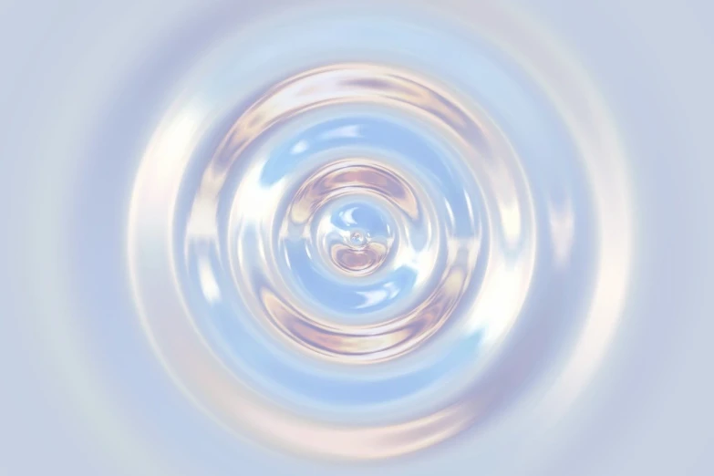 a close up of a circular object with a blue sky in the background, a digital rendering, abstract illusionism, water droplet, symetrical japanese pearl, abstract rippling background, opal flesh