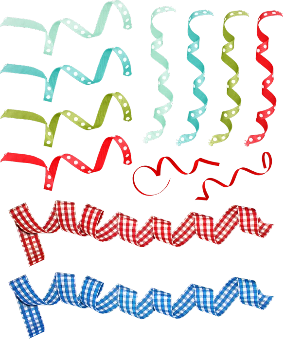 a number of ribbons on a black background, process art, texture pack, checkered motiffs, high resolution!!, very cute