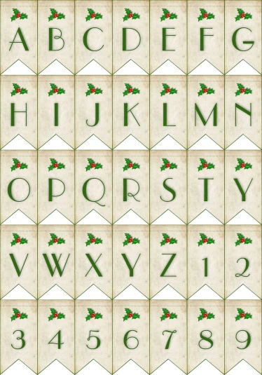 a close up of a set of letters and numbers, a screenshot, inspired by Ernest William Christmas, art nouveau, banners, vintage - w 1 0 2 4, holiday season, mini