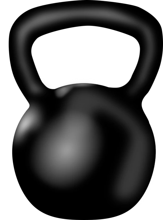 a black kettle on a black background, a digital painting, pixabay, digital art, curvy crossfit build, ball, ( ( dithered ) ), black on white background