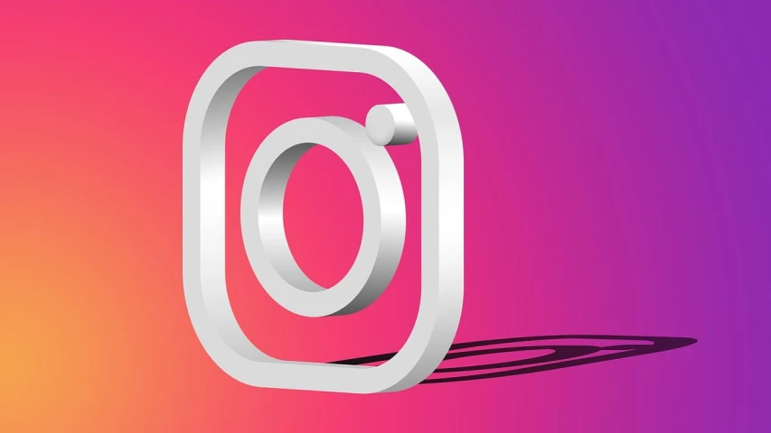 a white instagram sitting on top of a pink and purple background, a picture, instagram, incoherents, minimalist logo vector art, 3 ds max, popular on pinterest, hd - photo