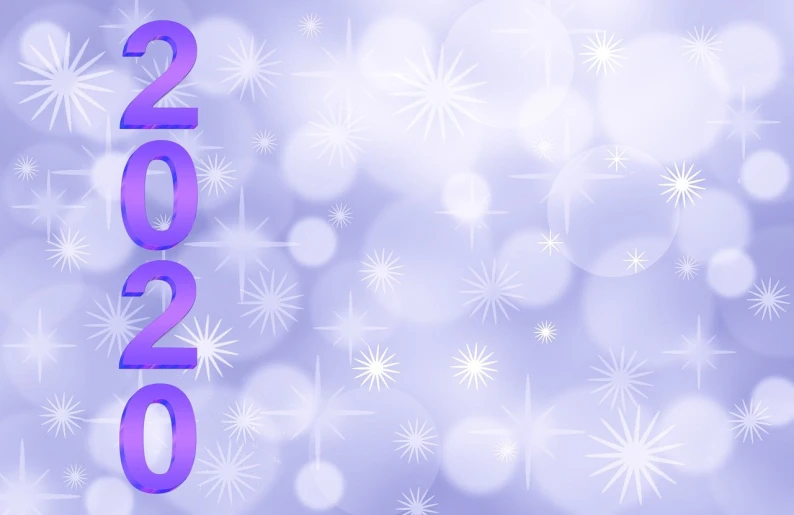 a clock sitting on top of a table next to a purple ribbon, trending on pixabay, snowy background, futuristic year 2 0 0 0 text, background soft blue, bokeh. iridescent accents