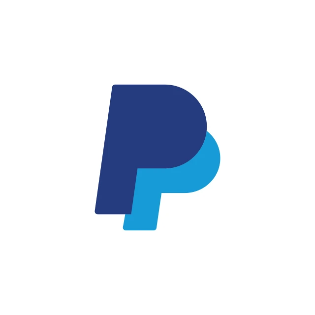 a blue p logo on a white background, postminimalism, cash, official, pam, hybrid