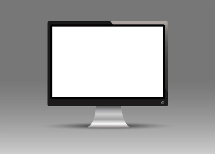 a computer monitor with a blank white screen, a computer rendering, gray background, black and white vector, dark bacgkground, face photo