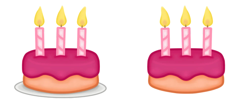 two birthday cakes with pink frosting and lit candles, tumblr, digital art, spritesheet, 4yr old, distant photo, with a black background