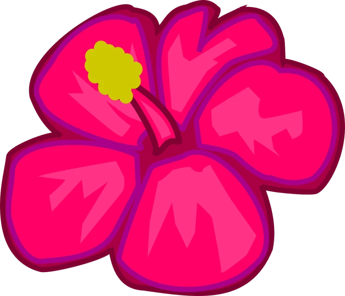a pink flower on a black background, pop art, tiki, cutie mark, outlined!!!, general