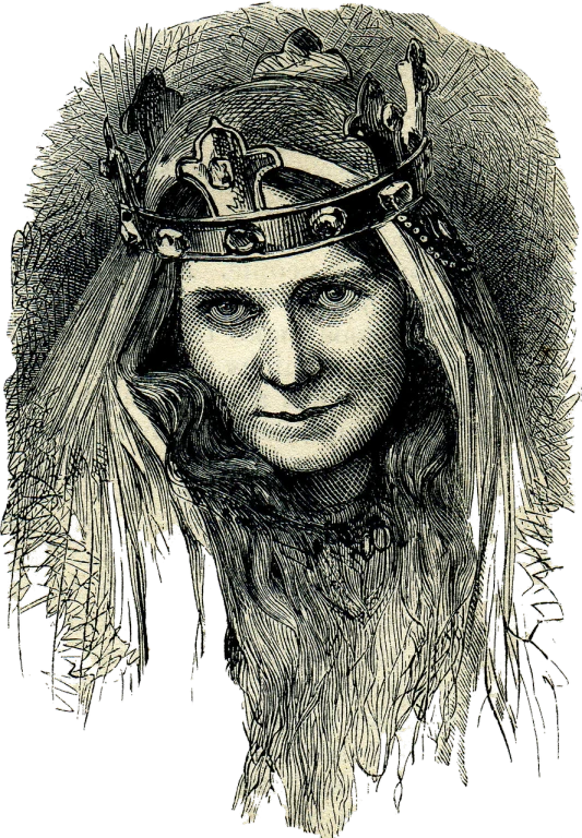 a drawing of a man with a crown on his head, a portrait, inspired by Þórarinn B. Þorláksson, pre-raphaelitism, extremely detailed woman, hans ruedi giger, medieval photograph, mads mikkelsen as a vampire