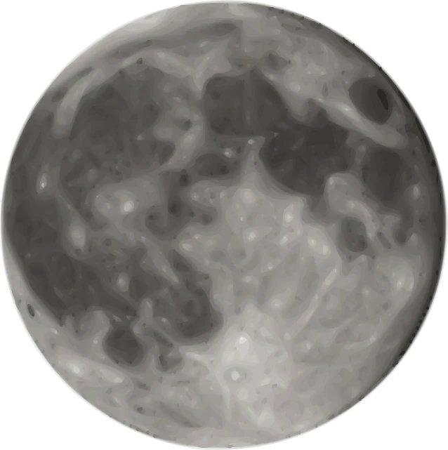 a black and white photo of the moon, a digital painting, clipart, 8 0 mm photo