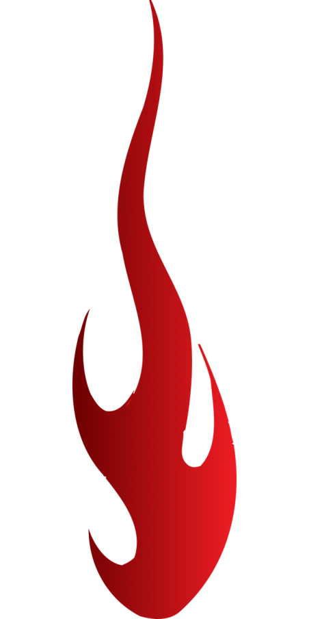 a red flame on a black background, concept art, inspired by Rodney Joseph Burn, hurufiyya, imvu, atari logo, black and red only!!!, farscape