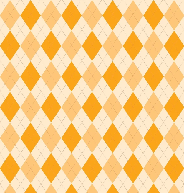 an orange and white argyle pattern is shown, inspired by Steve Argyle, yellow background, material design, ballroom background, anime screenshot pattern