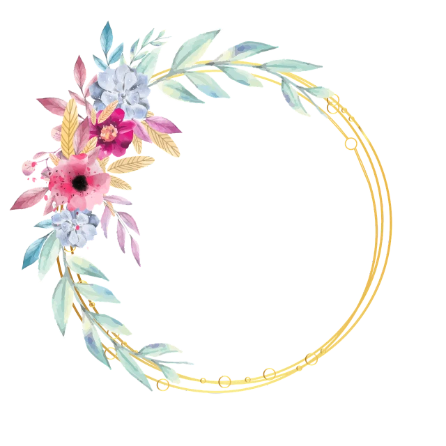 a wreath of flowers on a black background, a digital rendering, inspired by Katsushika Ōi, iridescent and golden, hand drawn svg, beautiful frames, circle