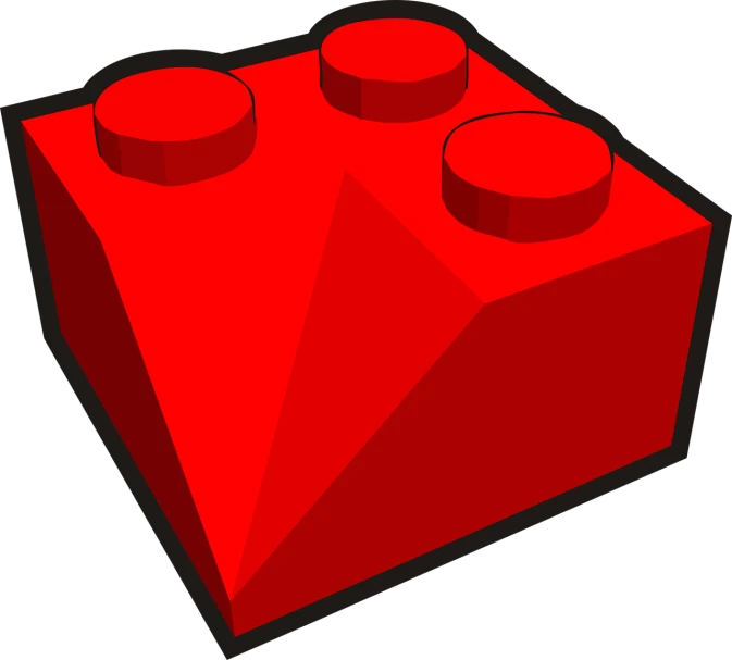 a red lego block on a black background, a raytraced image, digital art, clipart, red shoes, colored accurately, plain red background