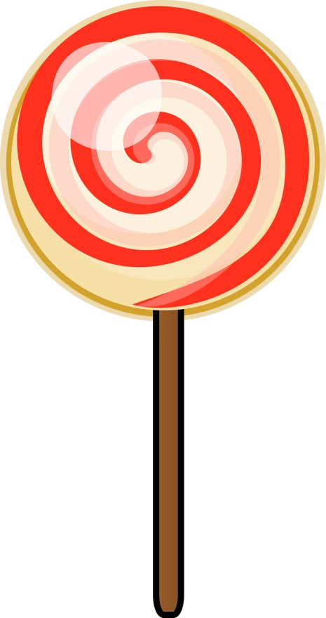 a red and white lollipop on a stick, concept art, pop art, game asset occult, red white and gold color scheme, stop sign, 4yr old