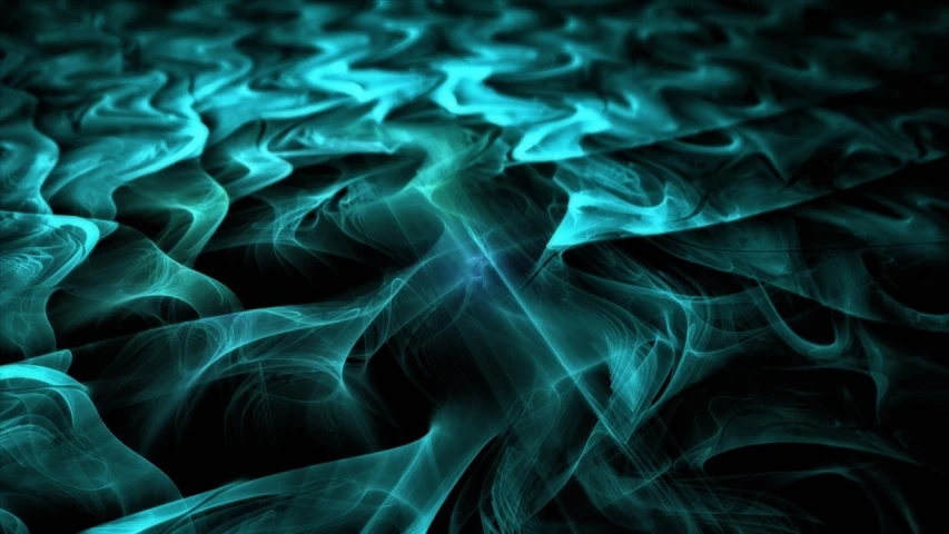 a close up of a large amount of smoke, digital art, inspired by Lorentz Frölich, teal electricity, ( ( fractal waves ) ), wallpaper - 1 0 2 4, took on ipad