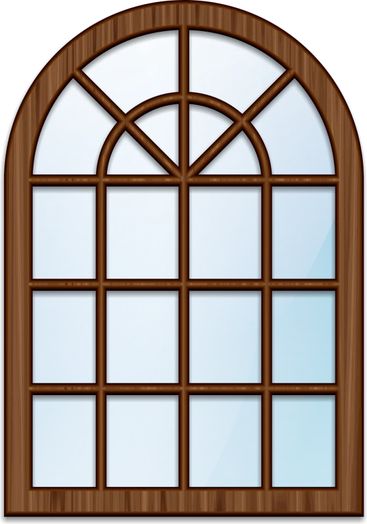 a wooden window with a glass pane, a digital rendering, inspired by Shūbun Tenshō, pixabay, renaissance, arched back, vectorized, phone wallpaper, tileable