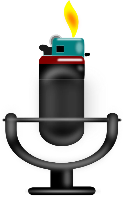 a lighter with a flame coming out of it, concept art, reddit, hurufiyya, microphone silluette, black+velvet+red+turquoise, !!! very coherent!!! vector art, front view