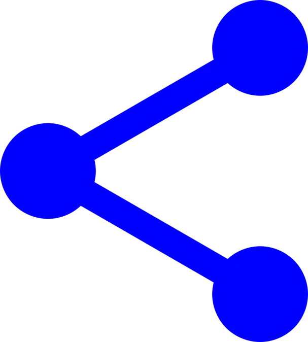 two blue circles on a black background, reddit, computer art, 4 arms, network, on simple background, without duplicate image