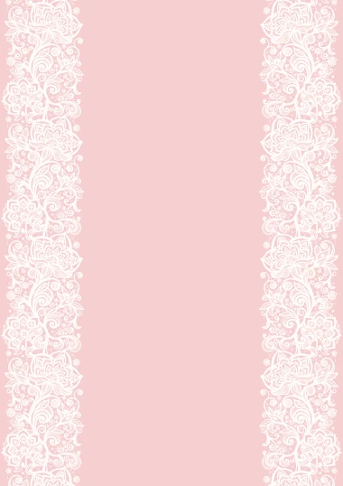 a white lace border on a pink background, a pastel, inspired by Maksimilijan Vanka, art deco, vertical portrait, ornate decorative background, flower background, white color