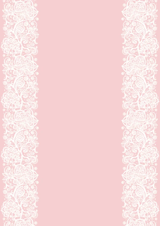 a white lace border on a pink background, a pastel, inspired by Maksimilijan Vanka, art deco, vertical portrait, ornate decorative background, flower background, white color