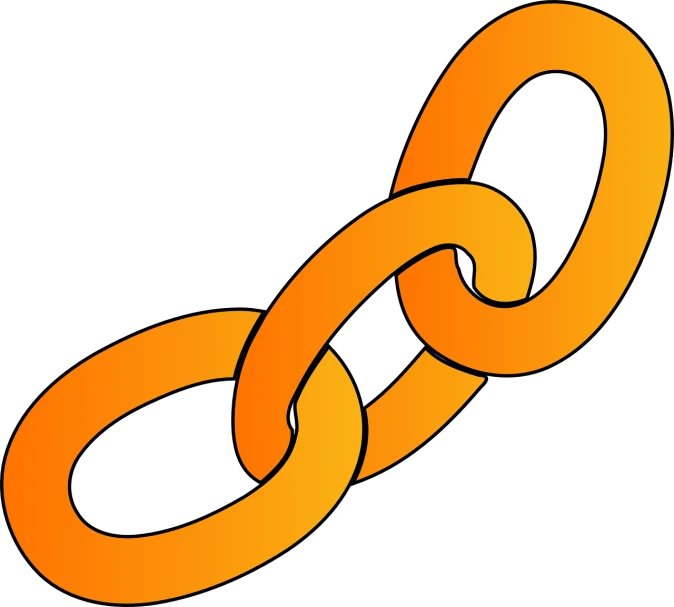 an orange link on a black background, a digital rendering, incoherents, large chain, path traced, scotland, image