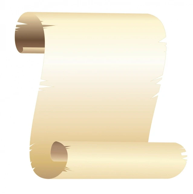 a scroll of paper on a white background, by Joseph Raphael, computer art, no gradients, light brown background, writing a letter, paper cut out