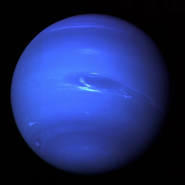 a blue planet with a black background, renaissance, standing on neptune, photograph credit: ap, hurricane, opalescent