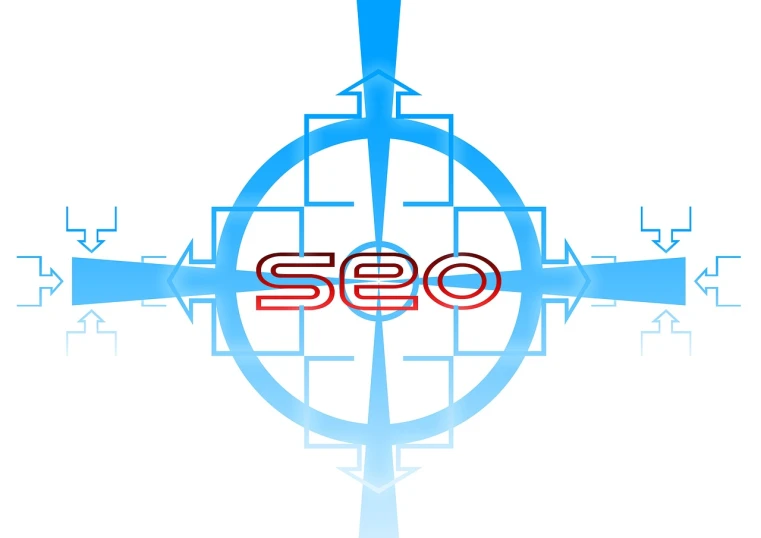 a cross with the word seo on it, an illustration of, reddit, sharp focus vector centered, cool marketing photo