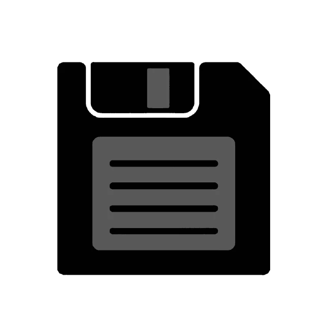 a black and white picture of a floppy disk, a screenshot, pixabay, webdesign icon for solar carport, no gradients, instagram story, supercomputers text to images